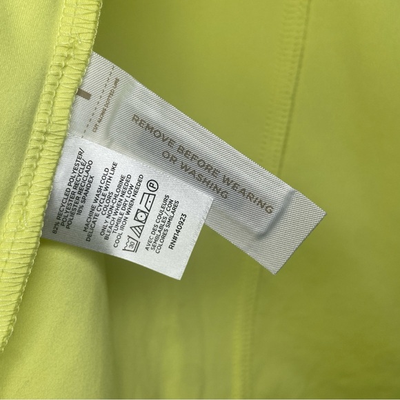 Lou & Grey Long Sleeve Zip Up Women’s Small Neon Yellow Spandex Athletic Sweater - Picture 6 of 15